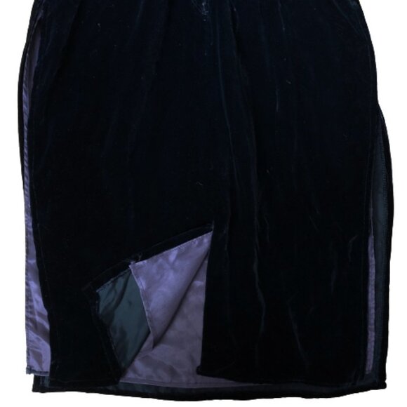 Vintage velvet lace up back beaded sequin dress - Picture 8 of 16